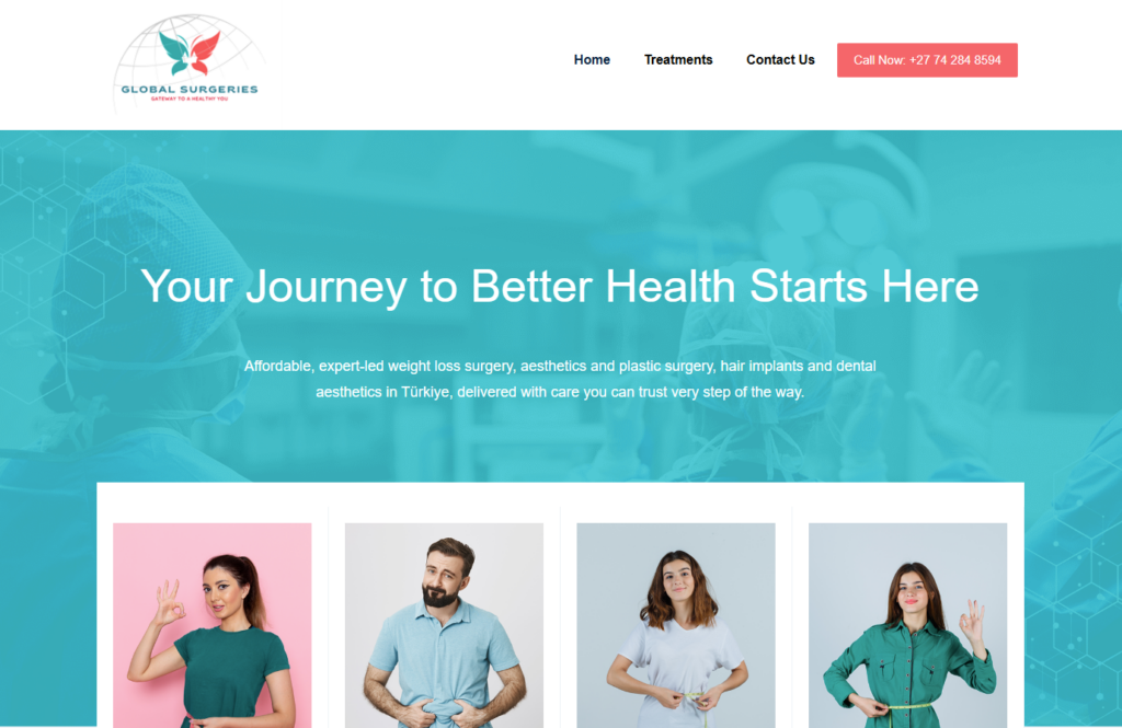 Global Surgeries website designed by CPT Media